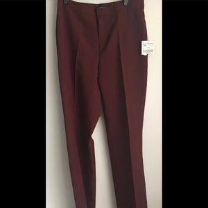 Zara burgundy trousers, size 2